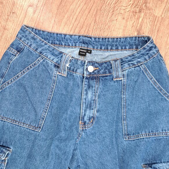 SHEIN SXY Cargo Denim Jean 90's Style Misses Size Medium - Picture 8 of 12